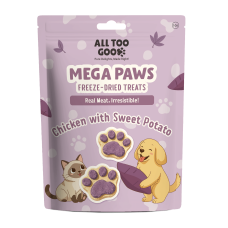 All Too Good  Mega Paws Freeze-Dried Treats Chic w/Sweet Potato 54g, ATG-MG-106, cat Treats, All Too Good, cat Food, catsmart, Food, Treats